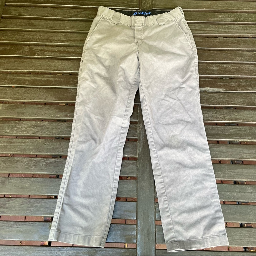 Dickies Slim Taper Gray Twill Work Pants (31 x 30)